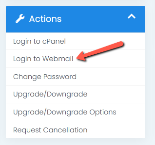 Select Login to Webmail