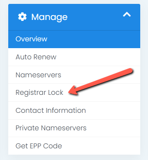 Select Registrar Lock