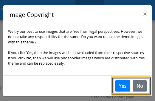 Choose Image Copyright Option