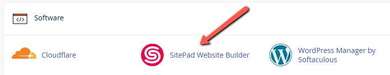 Select SitePad Website Builder