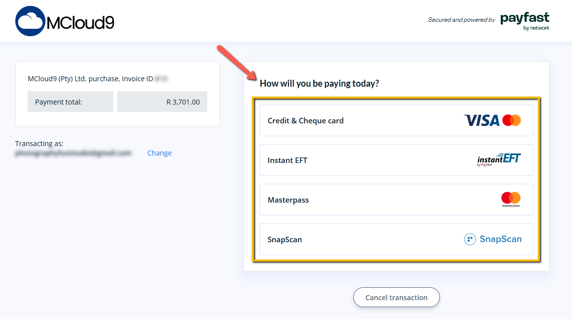 Choose Payment Method